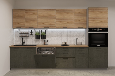 Кухня «Лофт - 34 (3000 мм)»