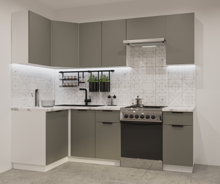 Кухня «Фаска Обсидиан - 11 (1200х2400 мм)»