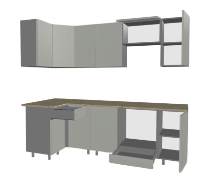 Кухня «Аликанте - 3 (1000х2450 мм)»