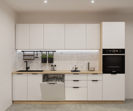 Кухня «Фаска Тальк - 3 (2900 мм)»