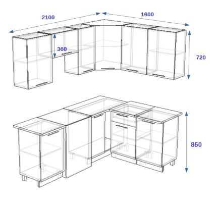 РоялВуд Голубой Прованс 2 арт. 12Р - 2100х1600
