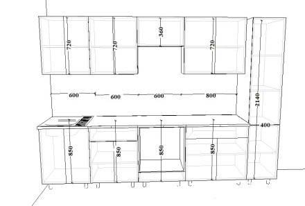 Кухня «Акация - 15 (3000 мм) »