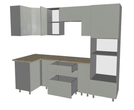 Кухня «Аликанте - 6 (1000х2500 мм)»