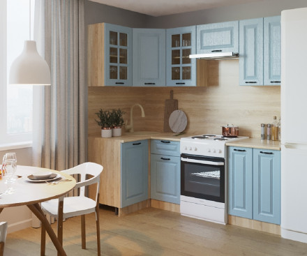 Кухня «Роялвуд Голубой Вегас - 1 (1000х2200 мм)»