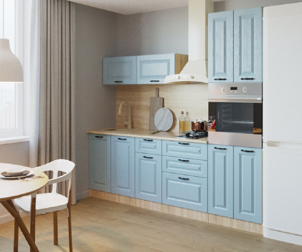 Кухня «Роялвуд Голубой Вегас - 10 (2400 мм)»