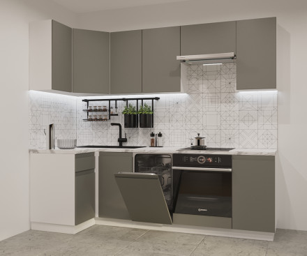 Кухня «Обсидиан Лайн - 24 (1000х2450 мм)»