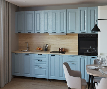 Кухня «Роялвуд Голубой Вегас - 17 (3000 мм)»