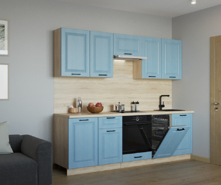 Кухня «Роялвуд Голубой Вегас - 19 (2450 мм)»