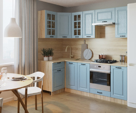 Кухня «Роялвуд Голубой Вегас - 5 (1000х2400 мм)»