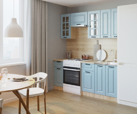 Кухня «Роялвуд Голубой Вегас - 7 (2000 мм)»