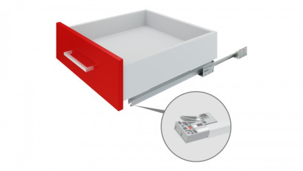 Направляющие скрытого монтажа с доводчиком