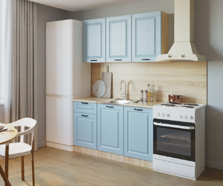 Кухня «Роялвуд Голубой Вегас - 9 (1500 мм)»