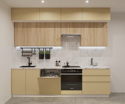 Кухня «Стамбул Дуб сонома Лайн - 48 (2800 мм)»