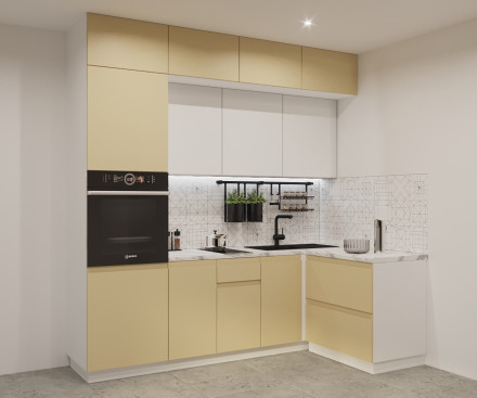 Кухня «Стамбул Тальк Лайн - 20 (2400х1400 мм)»