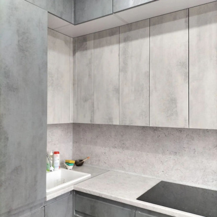 Кухня «Кухня Бетон светлый Бетон темный 2»