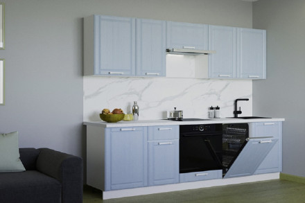 Кухня «РоялВуд Голубой Прованс - 19 (2450 мм)»