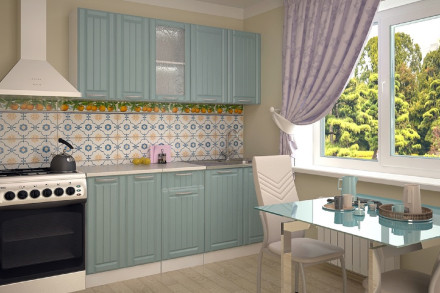 Кухня «РоялВуд Голубой Прованс - 10 (1800 мм)»