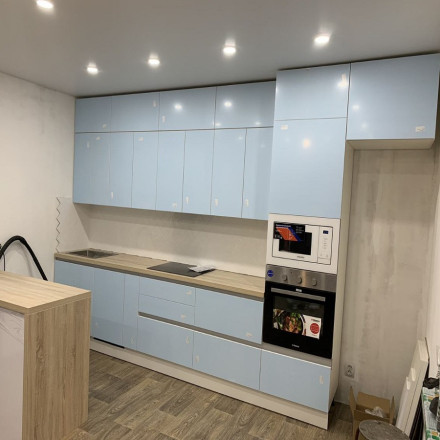 Кухня «Кухня Сноу Акрил профиль Gola»