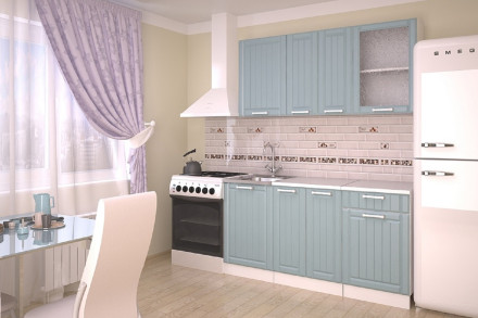 Кухня «РоялВуд Голубой Прованс - 2 (1500 мм)»