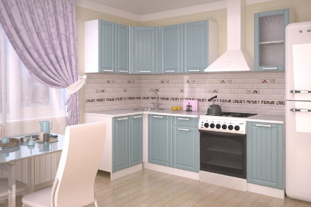 Кухня «РоялВуд Голубой Прованс - 6 (1200х1800 мм)»