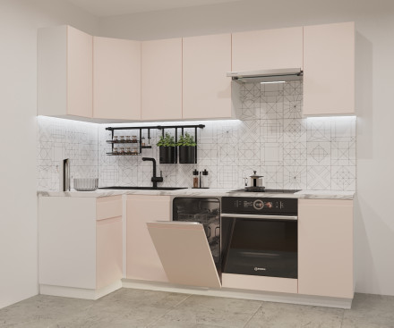 Кухня «Фарфор Лайн - 25 (1000х2450 мм)»