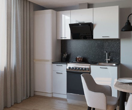 Кухня «Белый глянец - 4 (1600 мм)»