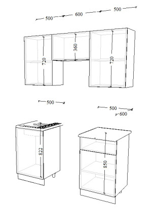 Кухня «ЛОФТ - 13 (1600 мм)»