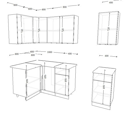 Кухня «ЛОФТ - 15 (1200х1800 мм)»