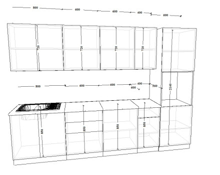 Кухня «ЛОФТ - 3 (3000 мм)»
