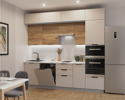 Кухня «Пикрит Рустик натур  - 4 (2800 мм)»