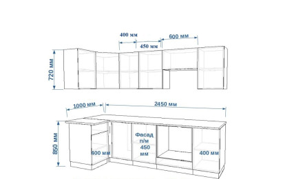 Белый глянец арт. 21 - 1000х2450