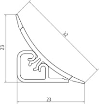 Плинтус для столешниц мини LB 23