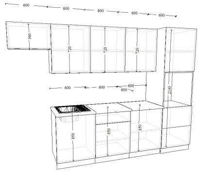 Кухня «Лофт - 21 (3000 мм)»